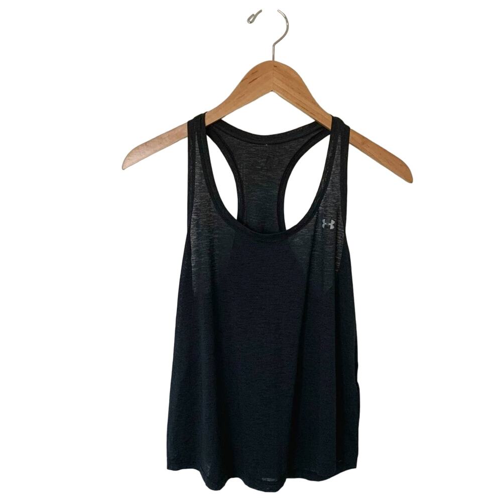Under Armour UA Tech Slub Flowy Tank in black, size XS